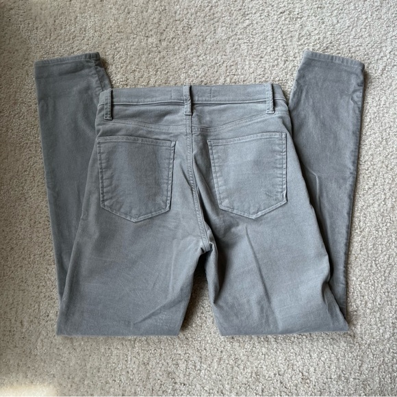 Gap grey velvet skinny high rise jeans - Picture 9 of 11